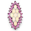 Bague en argent sterling avec opale et rhodolite de 8,37 carats