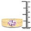 Bague de fiançailles en argent sterling plaqué or jaune 14K avec kunzite