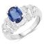 Bague en argent sterling .925 avec kyanite véritable de 1,40 carat