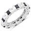Bague en argent sterling avec saphir bleu de 3,60 carats et topaze blanche
