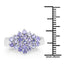 1.61 Carat Genuine Tanzanite Cluster Ring in Sterling Silver