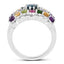 Bague de fiançailles en argent sterling .925 de 4,02 carats avec pierres multiples