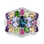 Bague de fiançailles en argent sterling .925 de 4,02 carats avec pierres multiples
