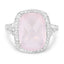 5.80 Carat Genuine Rose Quartz Sterling Silver Ring