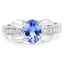 Anillo de plata esterlina con tanzanita genuina de 1.27 quilates y diamantes