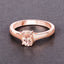 Bague de fiançailles en argent sterling avec morganite véritable de 0,70 carat