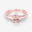 Bague de fiançailles en argent sterling avec morganite véritable de 0,70 carat