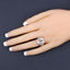 5.38 Carat Crystal Quartz & Diamond Sterling Silver Engagement Ring