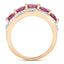 1.74 Carat Genuine Ruby and White Diamond Ring in Sterling Silver
