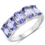 Bague de fiançailles en argent sterling avec tanzanite véritable de 2,65 carats