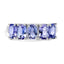 Bague de fiançailles en argent sterling avec tanzanite véritable de 2,65 carats