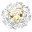 Anillo de Compromiso de Plata Esterlina con Citrino de 5.71 Quilates