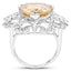 Anillo de Compromiso de Plata Esterlina con Citrino de 5.71 Quilates