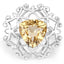 Anillo de Compromiso de Plata Esterlina con Citrino de 5.71 Quilates