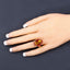 9.38 Carat Genuine Citrine & Orange Sapphire Sterling Silver Ring