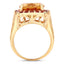 9.38 Carat Genuine Citrine & Orange Sapphire Sterling Silver Ring