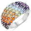 4.16 Carat Multi-Stone .925 Sterling Silver Engagement Ring