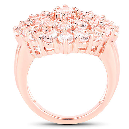 18K Rose Gold Plated Morganite Cocktail Ring