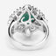 2.57 Carat Emerald and White Topaz Halo Ring in Sterling Silver