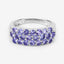 Bague en argent sterling .925 avec tanzanite véritable de 1,54 carat