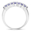 Bague en argent sterling .925 avec tanzanite véritable de 1,54 carat