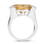 Bague en argent sterling avec citrine et diamant de 4,55 carats