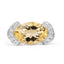 Bague en argent sterling avec citrine et diamant de 4,55 carats