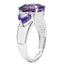 4.10 Carat Genuine Amethyst Sterling Silver Engagement Ring