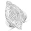 Bague de fiançailles en argent sterling avec diamant blanc véritable de 1,22 carat