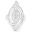 Bague de fiançailles en argent sterling avec diamant blanc véritable de 1,22 carat