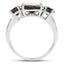 Bague de fiançailles en argent sterling .925 avec grenat véritable de 5,01 carats