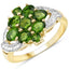 1.26 Carat Genuine Chrome Diopside Sterling Silver Engagement Ring
