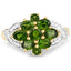 1.26 Carat Genuine Chrome Diopside Sterling Silver Engagement Ring