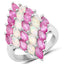 2.95 Carat Genuine Ethiopian Opal and Ruby Sterling Silver Ring