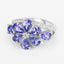 Anillo de Plata Esterlina con Tanzanita y Topacio Blanco de 3.24 Quilates