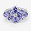 Anillo de Plata Esterlina con Tanzanita y Topacio Blanco de 3.24 Quilates