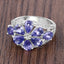 Anillo de Plata Esterlina con Tanzanita y Topacio Blanco de 3.24 Quilates
