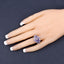 Anillo de Plata Esterlina con Tanzanita y Topacio Blanco de 3.24 Quilates