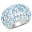 Bague de fiançailles en argent sterling avec topaze bleue véritable de 5,51 carats