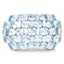 Bague de fiançailles en argent sterling avec topaze bleue véritable de 5,51 carats