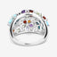 Bague de fiançailles en argent sterling .925 avec plusieurs pierres de 4,03 carats