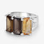 8.17 Carat Genuine Multi-Stone .925 Sterling Silver Engagement Ring