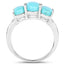 Anillo de Plata Esterlina de 2.97 Quilates con Turquesa y Circonita Blanca
