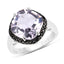 5.50 Carat Pink Amethyst & Black Spinel Sterling Silver Ring