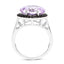 5.50 Carat Pink Amethyst & Black Spinel Sterling Silver Ring