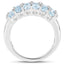 Anillo de Plata Esterlina con Topacio Azul y Topacio Blanco de 2.29 Quilates