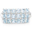 Anillo de Plata Esterlina con Topacio Azul y Topacio Blanco de 2.29 Quilates