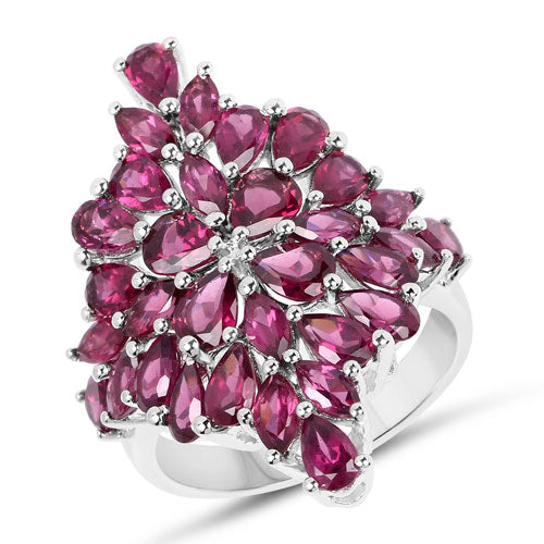 Anillo de Compromiso de Plata Esterlina con Rodolita de 7.52 Quilates