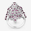 Anillo de Compromiso de Plata Esterlina con Rodolita de 7.52 Quilates