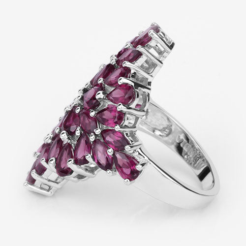 Anillo de Compromiso de Plata Esterlina con Rodolita de 7.52 Quilates